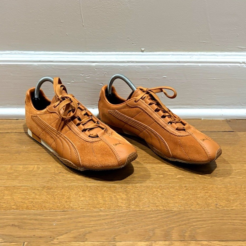 Puma H-Street Premium Brandy Toasted Almond Brown Low  Top Sneakers Sz 9.5
